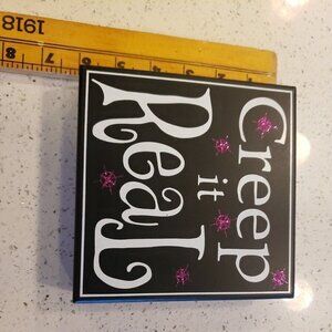Creep It Real Halloween Wall Hanging 6" Wooden sign plaque